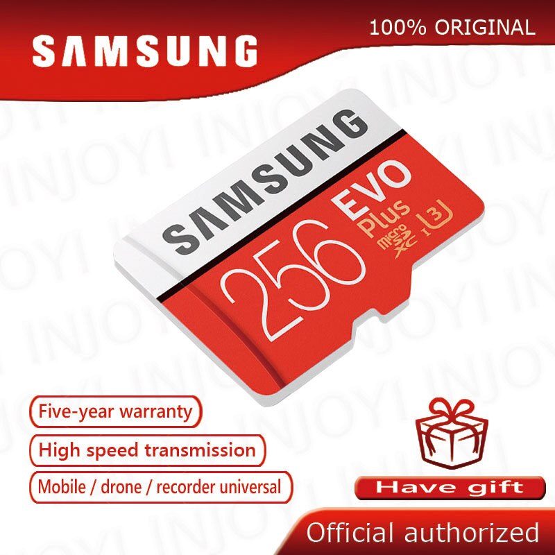 삼성-EVO 플러스 마이크로 SD 카드 메모리 카드 16 기가 바이트 32 기가 바이트 64 기가 바이트 128 기가 바이트 microSDHC SDXC 최대 80 메터/초 클래스 10 MicroSD TF 카드